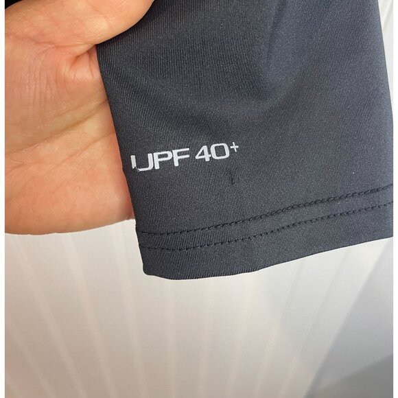 Nike Swim Dri-FIT Mens UPF 40+ Rash Guard Shirt Large Black Polyester - Picture 3 of 15